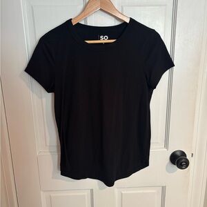 Black short sleeve top
